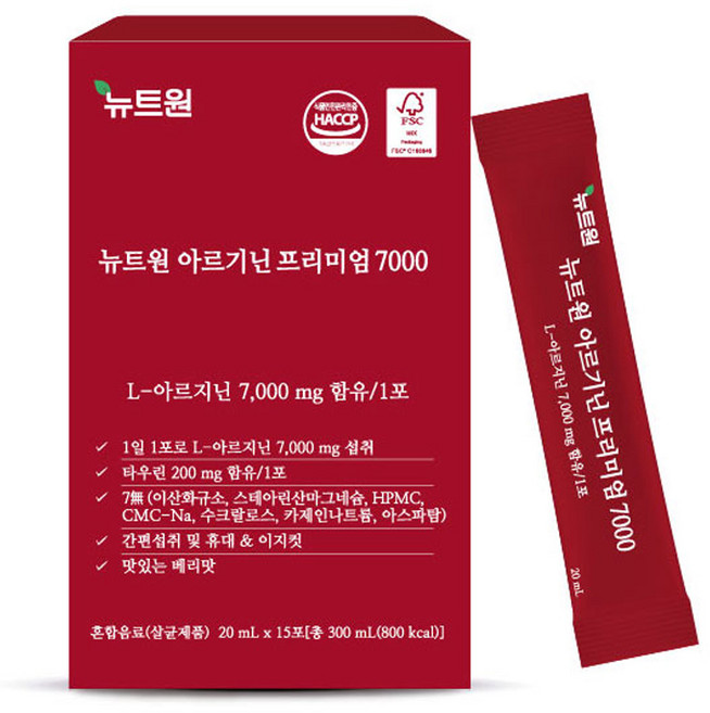 뉴트원 아르기닌 프리미엄 7000 15p, 300ml, 1개