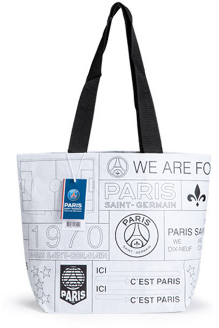 파리생제르맹 리유저블 쇼퍼백, 화이트, 1개