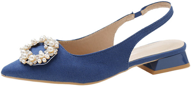 풋온 카노주 큐빅장식 슬링백 NPOS0480