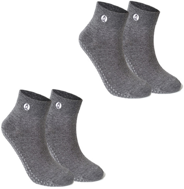 아사나 앵클 삭스 미끄럼방지 스포츠 요가 필라테스 양말 2켤레 세트