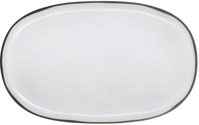 레볼 꺄락떼르 오발 플레이트, 화이트 큐뮬러스, 1개