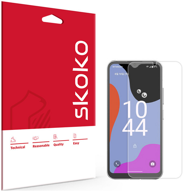 스코코 액정보호필름 리얼핏 3매, 1세트