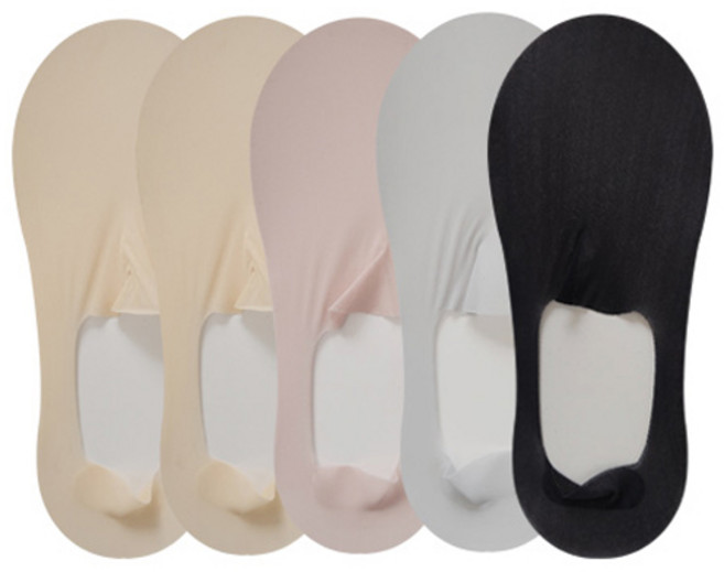 비아리츠 여성용 피노 시스루 하프커버 심플 데일리 페이크 삭스 5족 세트