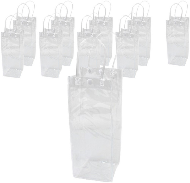 아이엔피 PVC 기프트백 세로형, 투명, 10개