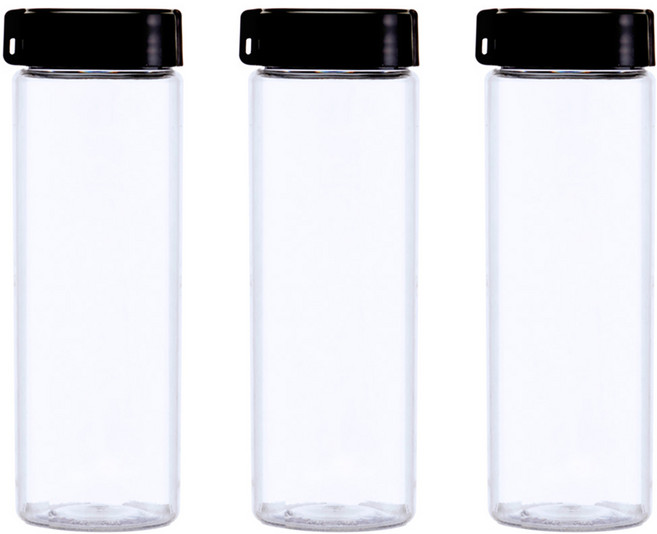 코데아 휴대용 트라이탄 물병, 블랙, 600ml, 3개