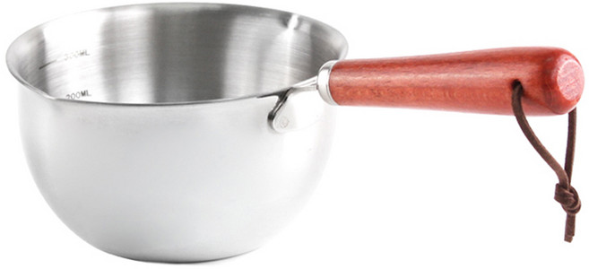 코빙 304 스텐 우드 손잡이 소스 밀크팬 300ml, 11cm, 혼합색상, 1개