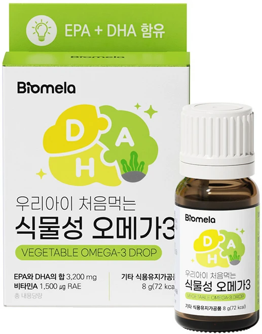 바이오메라 우리아이 처음 먹는 식물성 오메가3, 8g, 1개 - 쿠팡