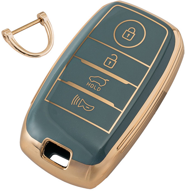 벤딕트 골드라인 TPU 키케이스, 그레이블루, 기아-05