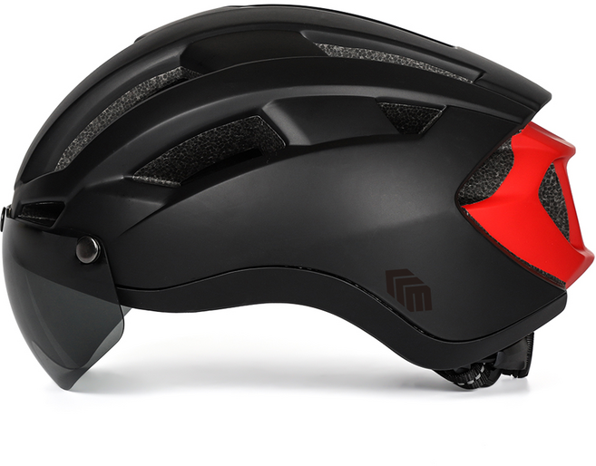 Pelle Aero 24 公路車護目鏡安全帽, 黑色