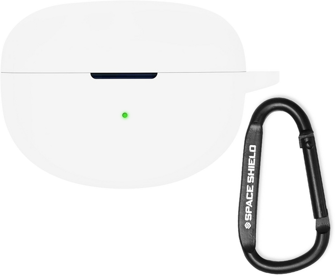 스페이스쉴드 보스 울트라 오픈 이어버드 호환 실리콘 키링 케이스, 화이트, 1개