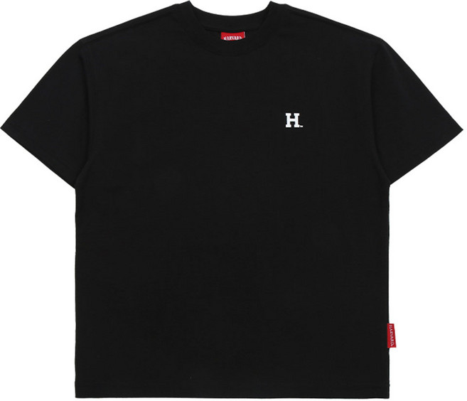 하버드키즈 아동용 통기성 하버드 에센셜 코튼 로고 반팔 티셔츠 HJPTHSD24027