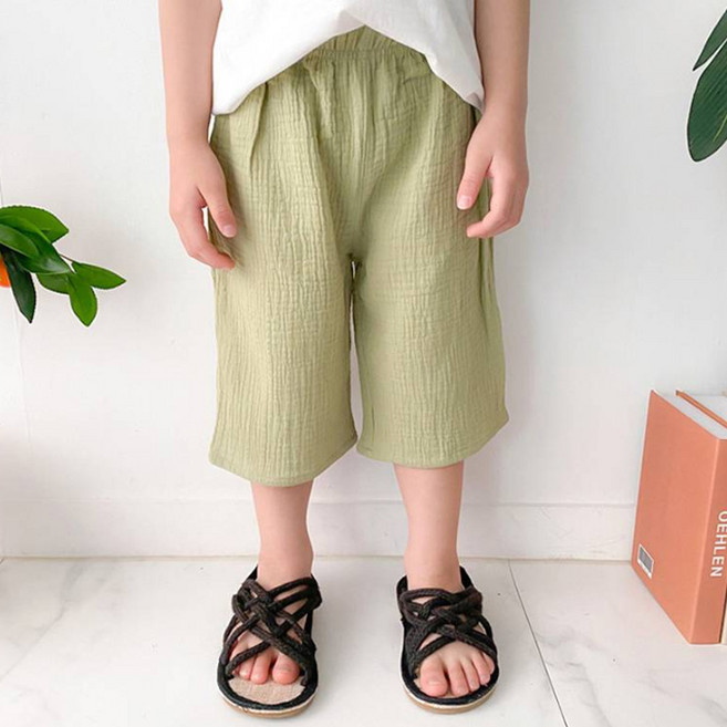 아도르베베 아동용 통기성 요루 7부 내츄럴 팬츠