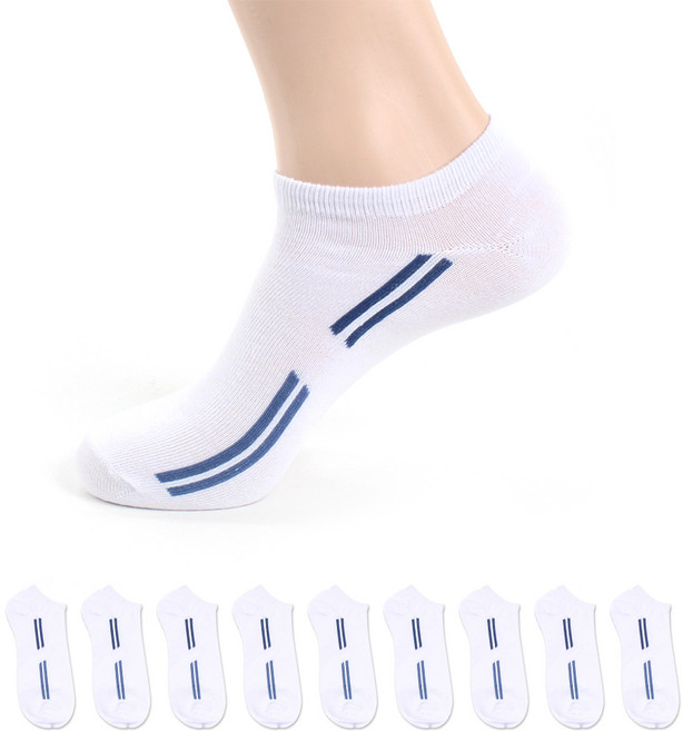 가나양말 남성용 옆줄 발목 교복 유니폼 깔끔한 스니커즈 운동화 양말 10켤레