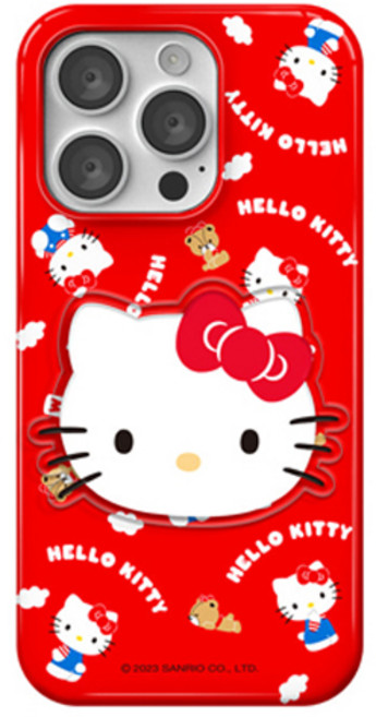 엠픽 산리오 헬로키티 소프트 아크릴톡 유광 슬림핏 휴대폰 케이스