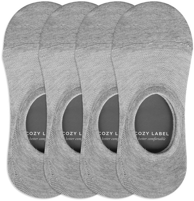 코지라벨 여성용 시원한 앞코 2겹 딱붙 페이크삭스 4켤레