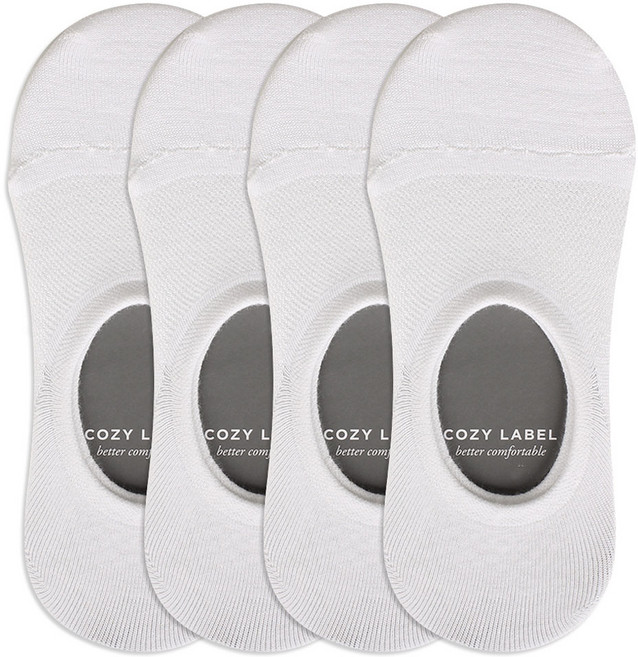 코지라벨 여성용 시원한 앞코 2겹 딱붙 페이크삭스 4켤레