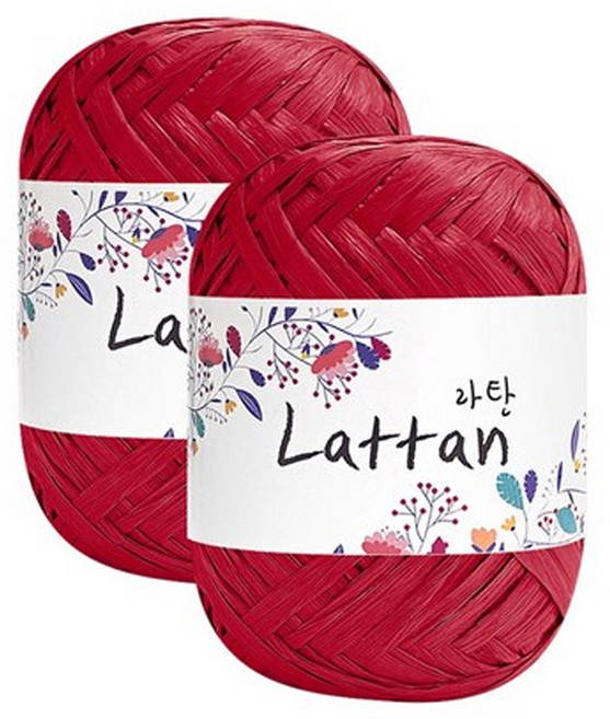yarna 라탄 라피아 뜨개실 40g, 12번반유광, 2개