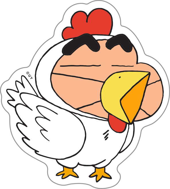 짱구 동물 코스튬 빅 아크릴톡, 닭 코스튬, 1개