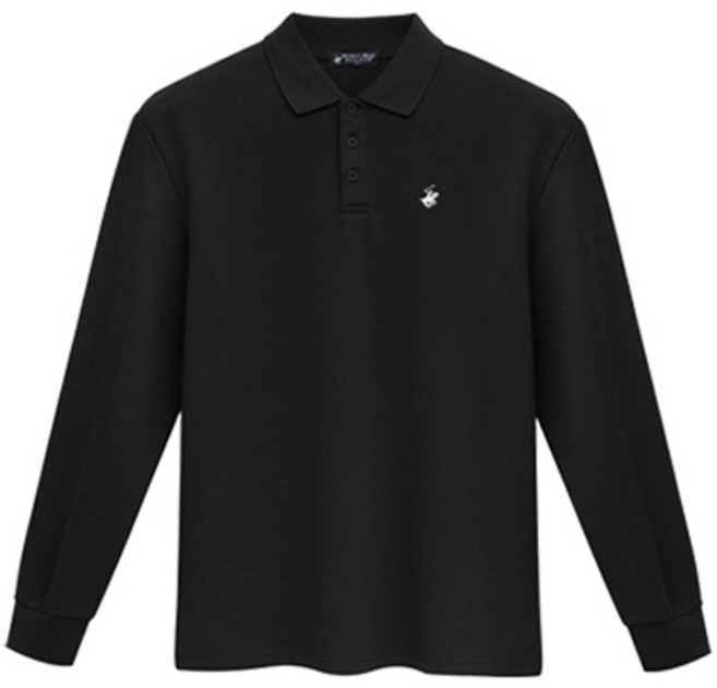 비버리힐스폴로클럽 남성용 슬림 베이직 PK카라 긴팔 티셔츠