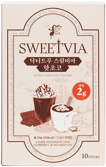스윗비아 닥터트루 핫초코분말, 13.5g, 10개입, 1개 - 쿠팡