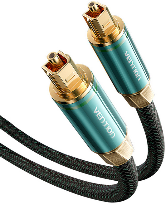 VEnTIOn 威迅 Hi-Fi 音訊光纖聲霸 SPDIF Toslink 方對方纜線, BKBGH-2m, 綠色