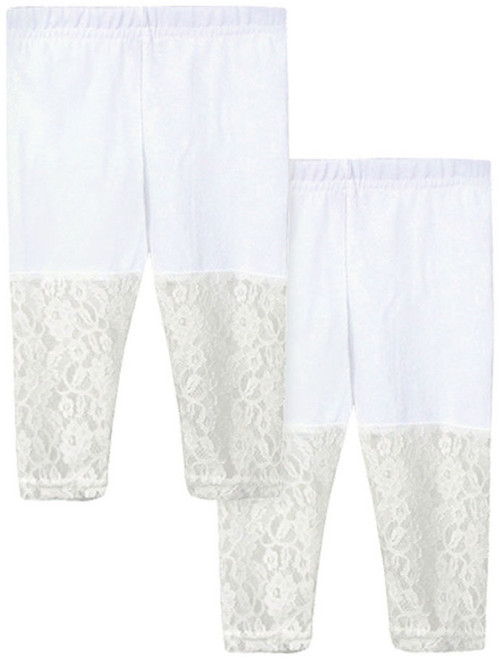 유라비 여아용 록시 레이스 레깅스 2p