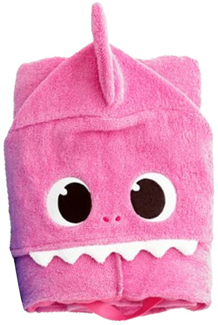 클라우망 핑크퐁 아기상어 후드 비치 타월 400g 30수 면사, 엄마상어(핑크), 1개