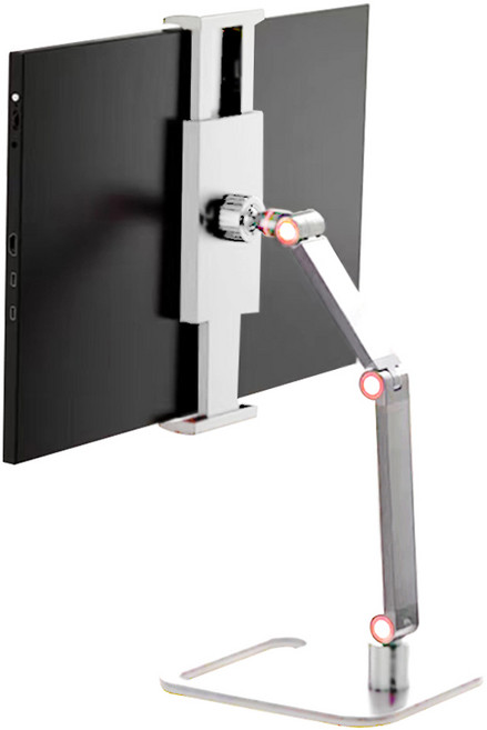 코끼리리빙 태블릿 포터블 모니터 거치대 3단, P3PB-1618, 화이트