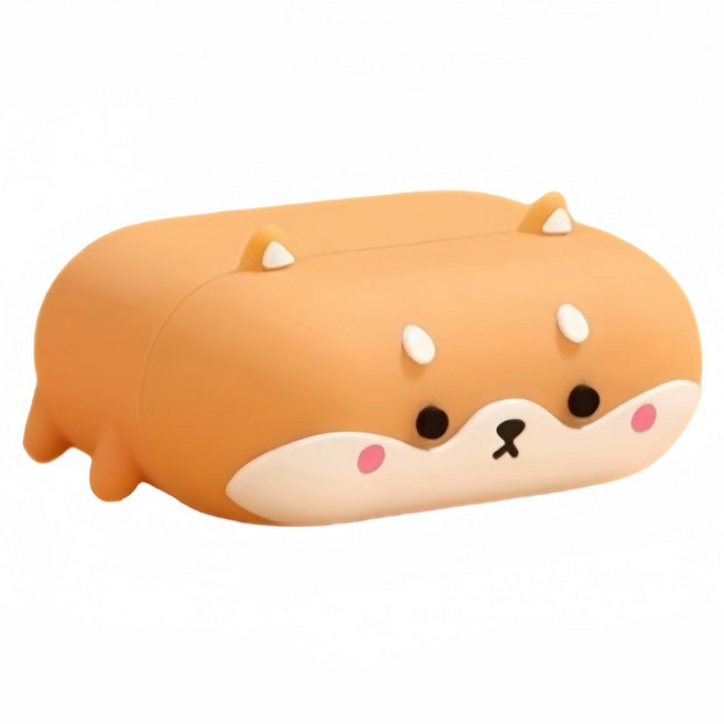 페피스 시바견 에어팟 케이스, 에어팟 프로 1, 옐로우, 1개