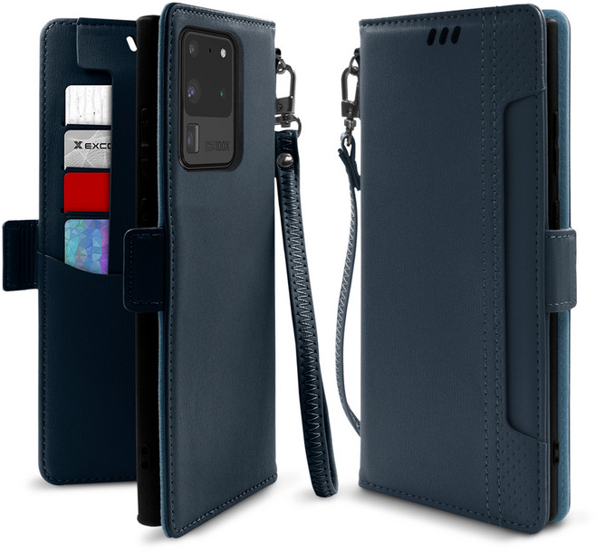 엑씨 마일드S 스트랩 카드수납 분실방지 가죽 다이어리 휴대폰 케이스