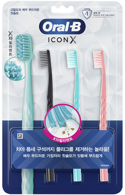 오랄비 Icon X 칫솔, 3개입, 1개