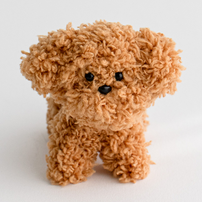yarna 모루 강아지 인형 1마리 만들기 DIY 패키지, 1세트, 나무