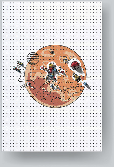 타공판닷컴 아스트로넛2 프린팅 타공판 800x1000mm, 1개, 혼합색상