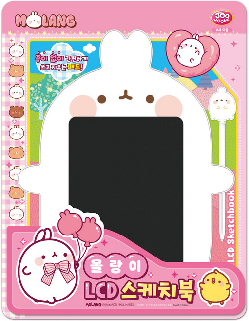 몰랑 몰랑이 LCD 스케치북, 혼합색상, 1개