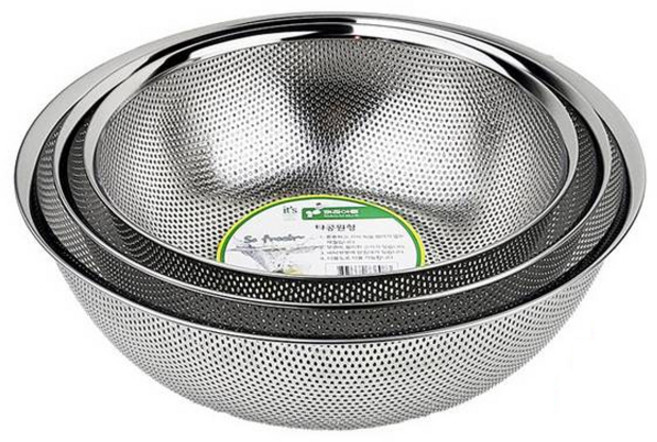 키친아트 타공 스텐 볼바구니 3종 세트 STS-304, 1세트