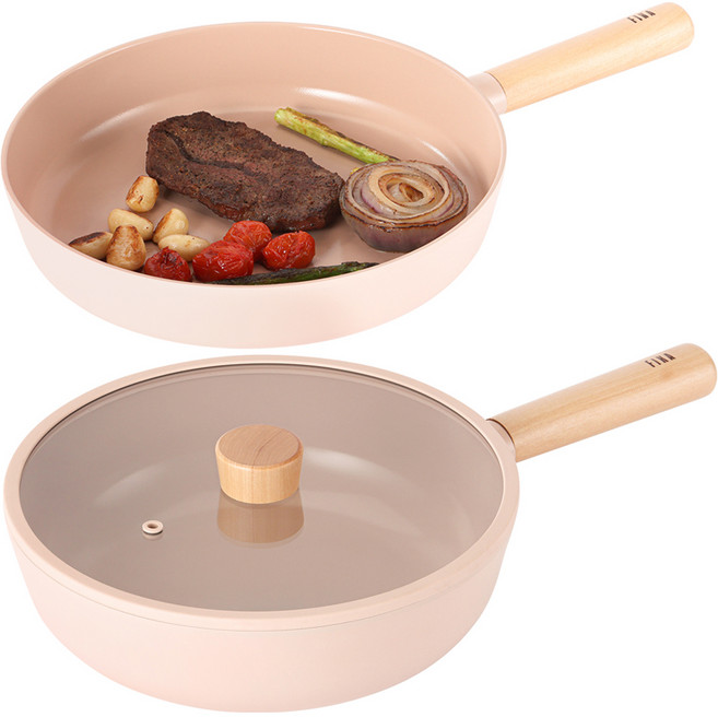 nEOFLam FIKA Objet 電磁爐用平底鍋3件組, 1套, 迷你Fika, 28cm 平底鍋 + 30cm 炒鍋 + 鍋蓋
