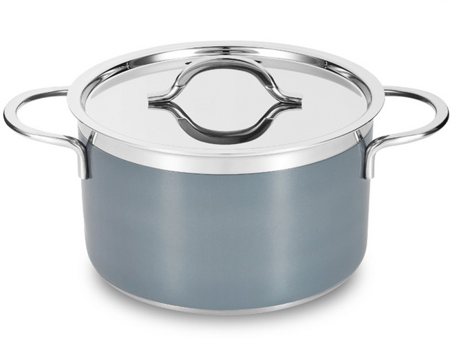 쿡에버 인덕션 통3중 스텐 양수냄비, 20cm, 그레이, 1개
