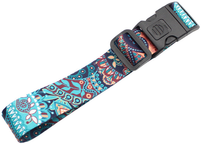 트래블큐브 이중잠금 락버클 패턴 보조가방 연결벨트