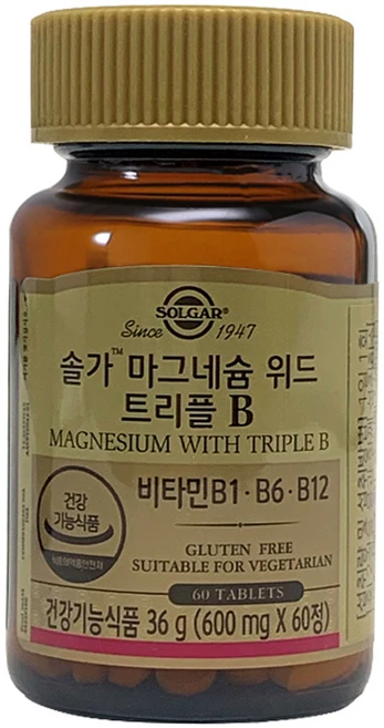 솔가 마그네슘 위드 트리플B 36g, 60정, 1개 - 쿠팡
