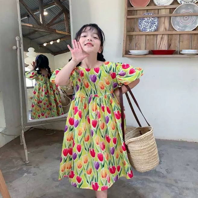 Arbe女童款Anna花朵連身裙