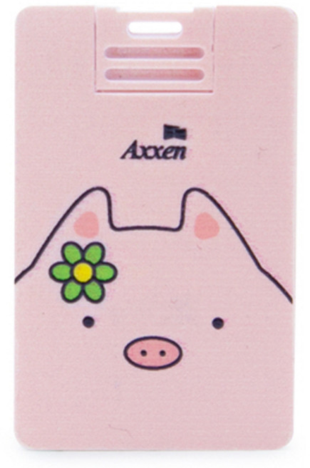 액센 뚱글이 돼지 캐릭터 카드형 USB 메모리 U38, 8GB, 1개