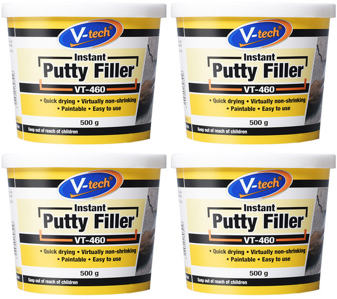 Vtech 퍼티 필러 화이트 500g VT-460, 4개