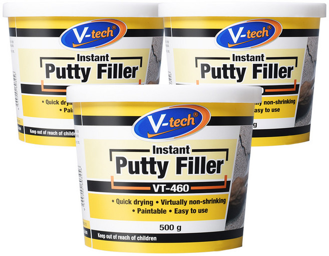 Vtech 퍼티 필러 화이트 500g VT-460, 3개