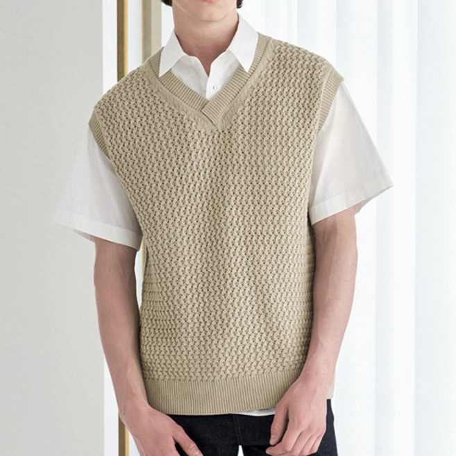 210에디트 브이넥 니트 베스트 ZD3SW007