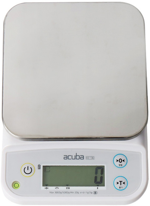아쿠바 전자 계량저울, 5kg, 혼합색상, WZ-18D