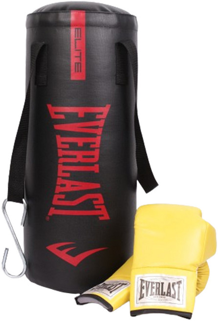 에버라스트 엘리트2 미니 53 가정용 복싱 샌드백 + 글러브 세트, 블랙레드