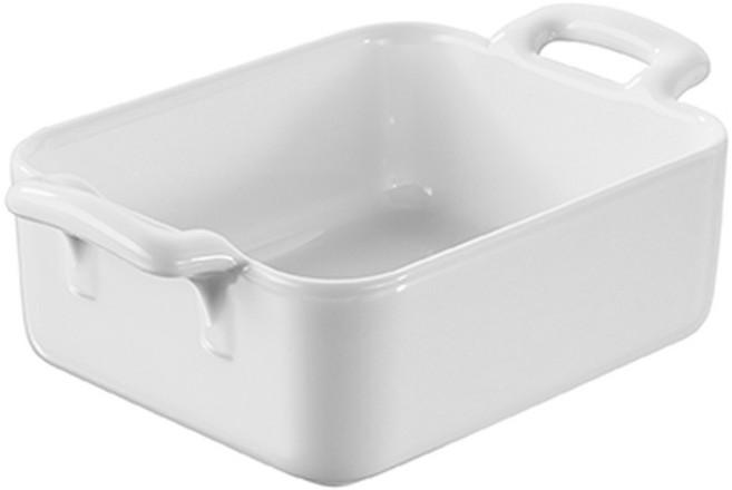레볼 벨쿠진 직사각 핸들 디쉬 12 x 10 x 4.5 cm, 화이트, 1개