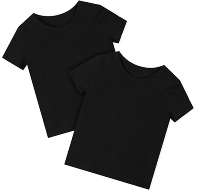 유니프랜드 아동용 베이직 반팔 티셔츠 2p