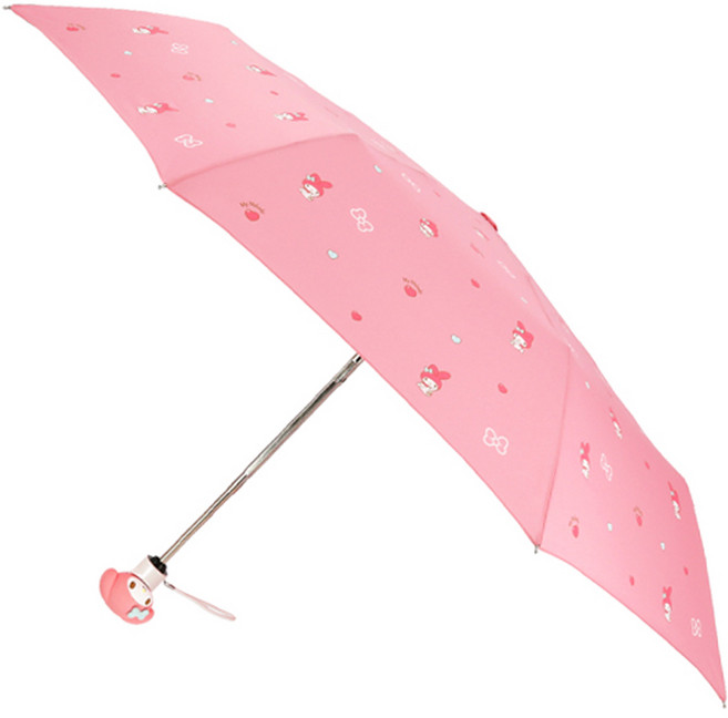 산리오 마이멜로디 리본 입체핸들 완전자동우산 MUHKU70033+커버세트