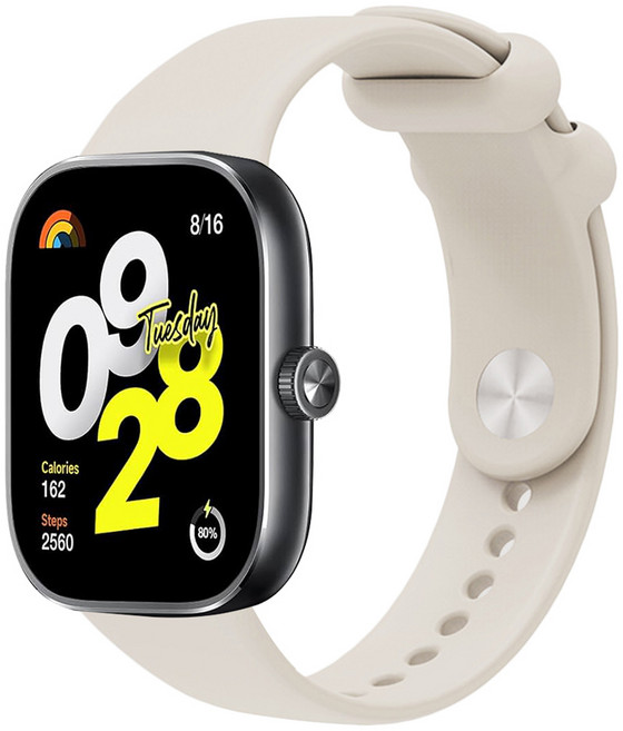 스페이스쉴드 버튼형 베이직 스마트워치 실리콘 스트랩, 스타라이트, 1개